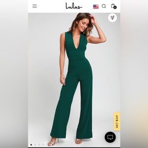 Lulu’s Emerald Thinking Out Loud Jumpsuit